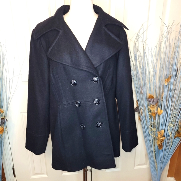 London Fog peacoat size XL, blk women's - Picture 1 of 10